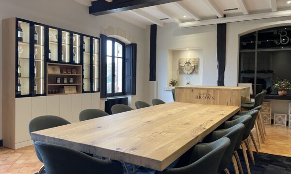 Salle de dégustation au Château Brown à Léognan